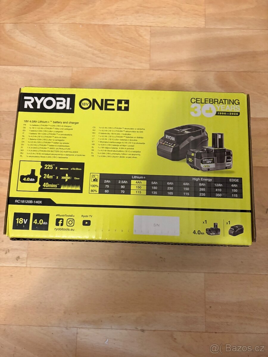 Ryobi ONE+ Akumulátor RB1840X + nabíječka - 3