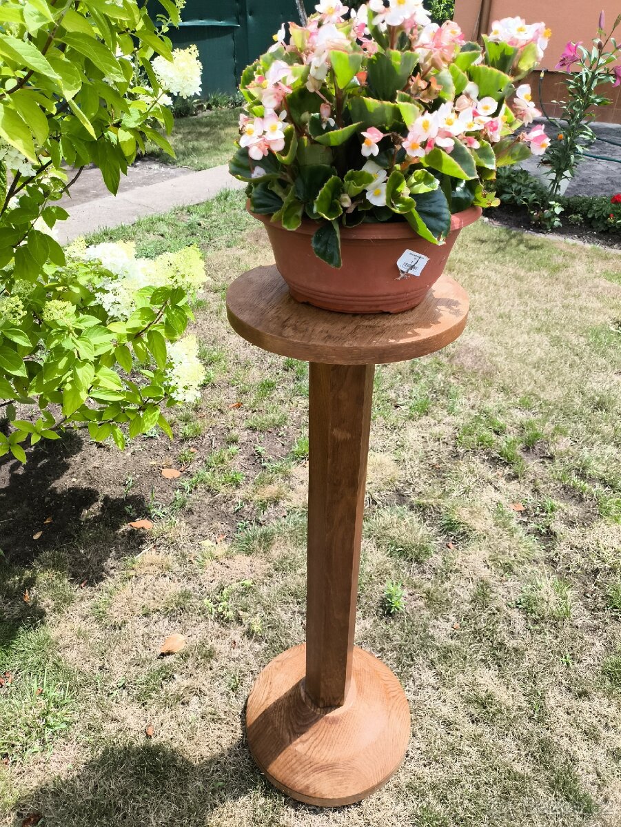 Retro stojan dřevěný ( > 50 let ) - rozměry 95 x 34 x 30 cm - 3