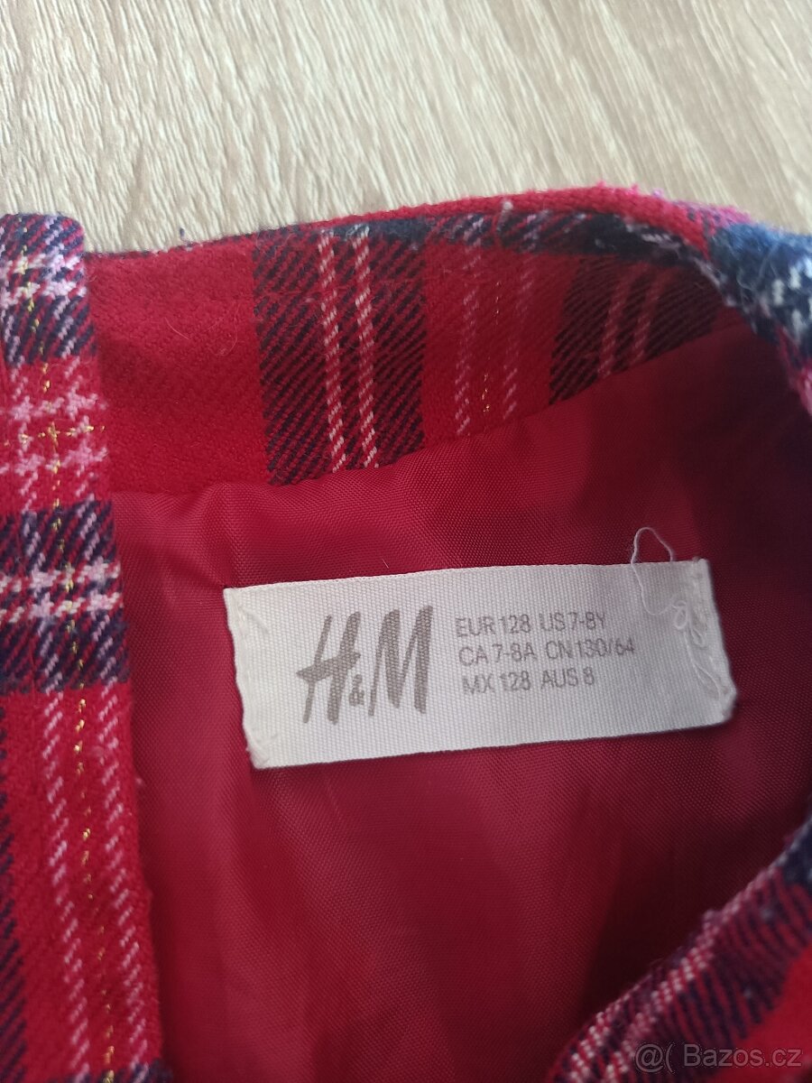 Dívčí šaty ideální na Vánoce, velikost 128 - 3