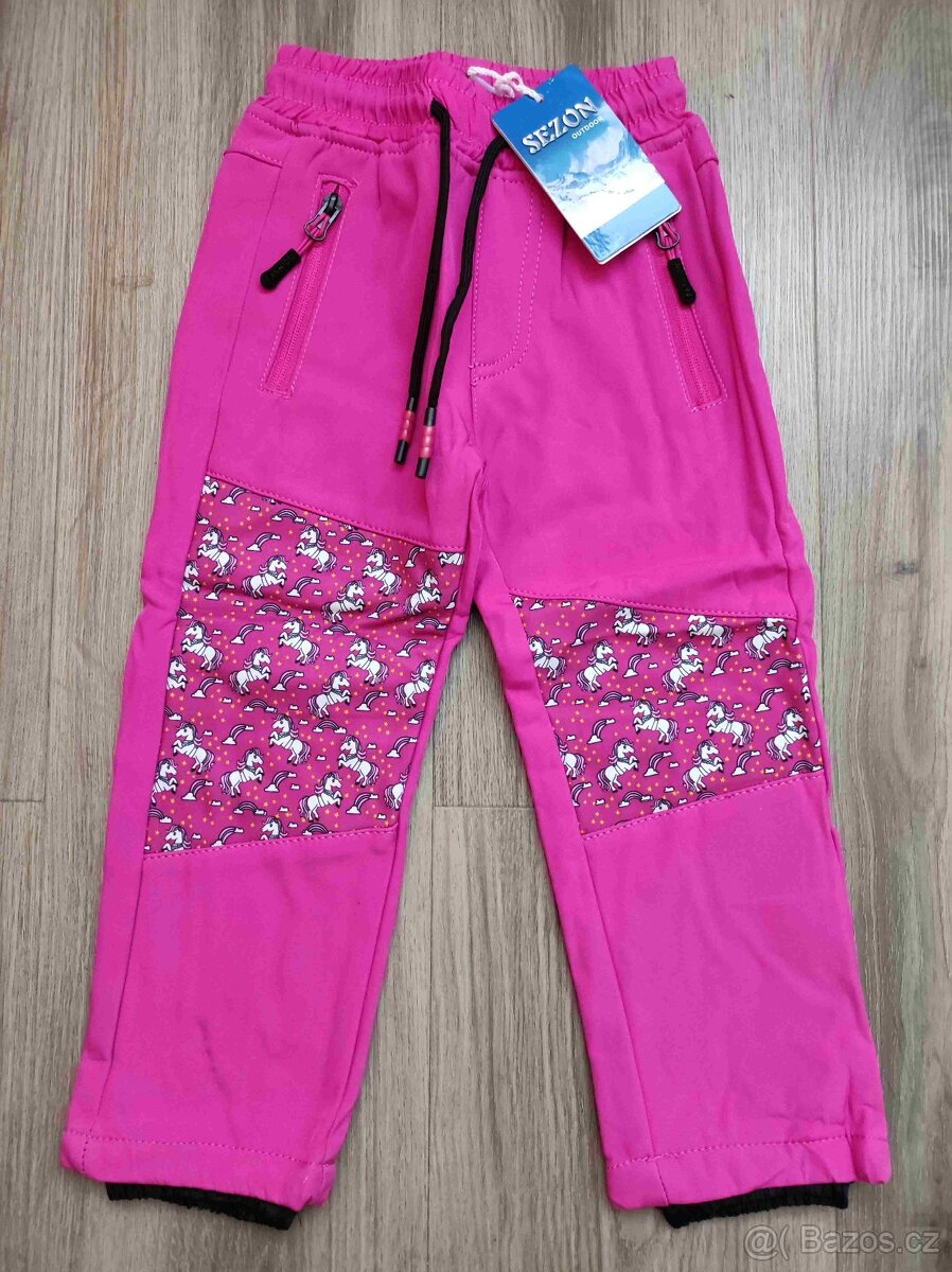 Softshellové teplé kalhoty obrázkové nové - 3
