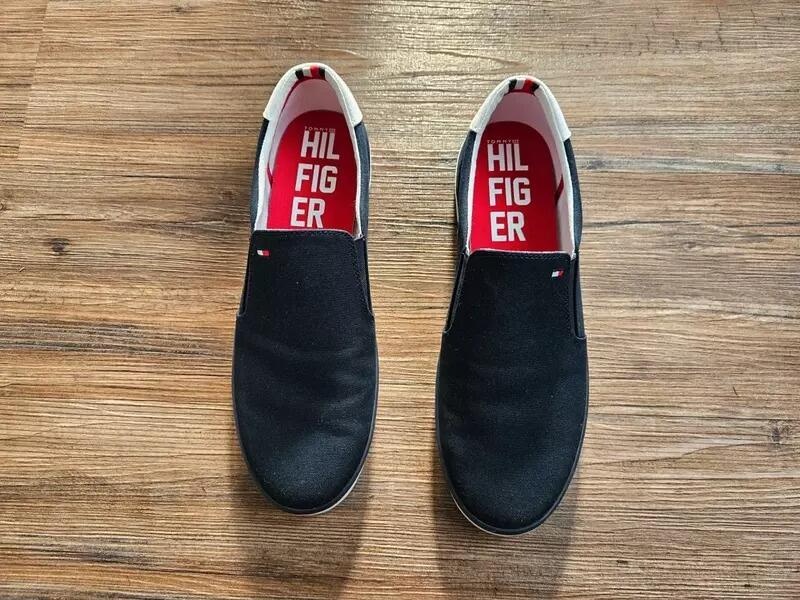 Tmavě modré slip on boty sneakers Tommy Hilfiger velikost 43 - 3