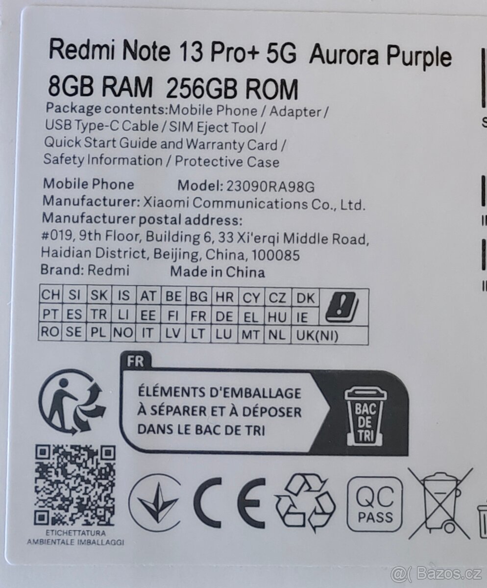 Xiaomi Redmi Note 13 Pro+ 5G 8GB/256GB Aurora Purple NOVÝ - 3