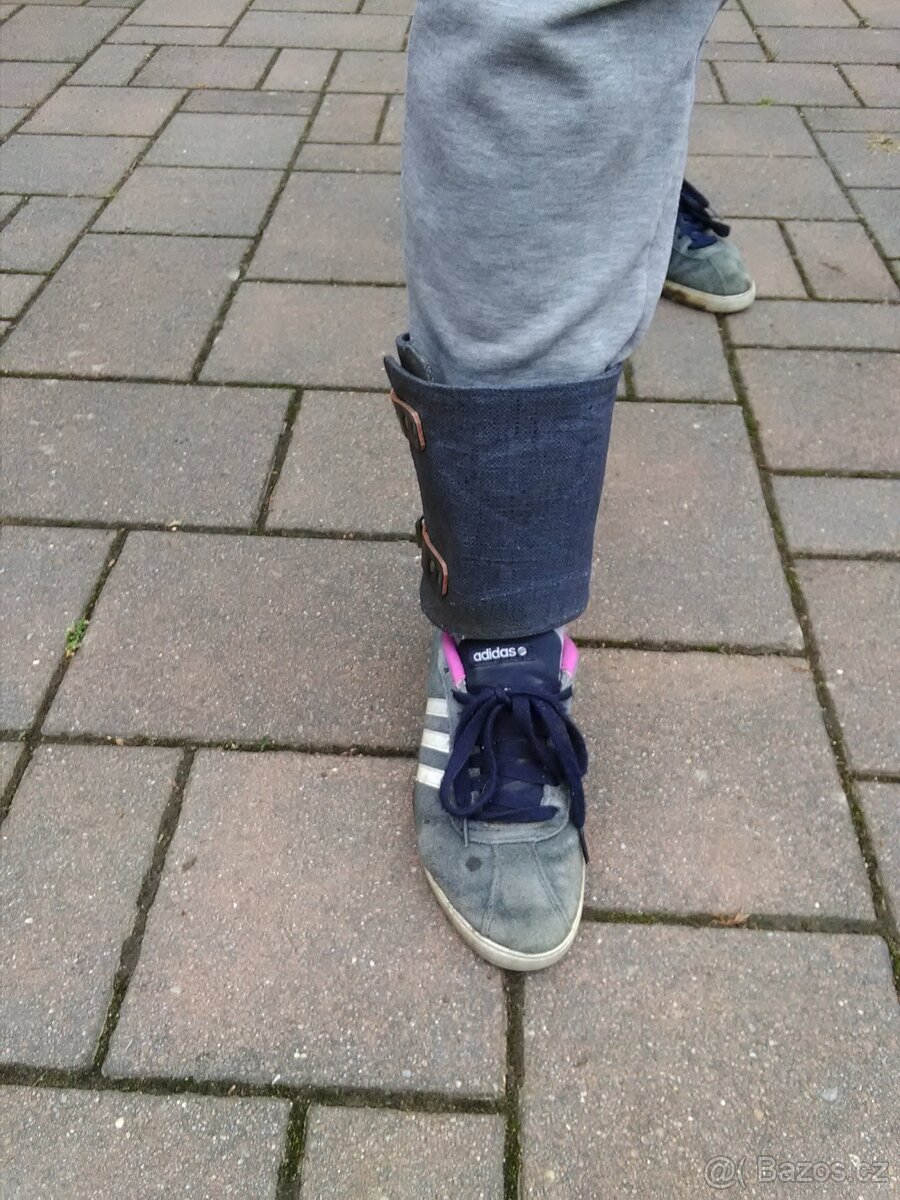 Návleky na obuv funglovky koženo-textilne "spinky". - 3