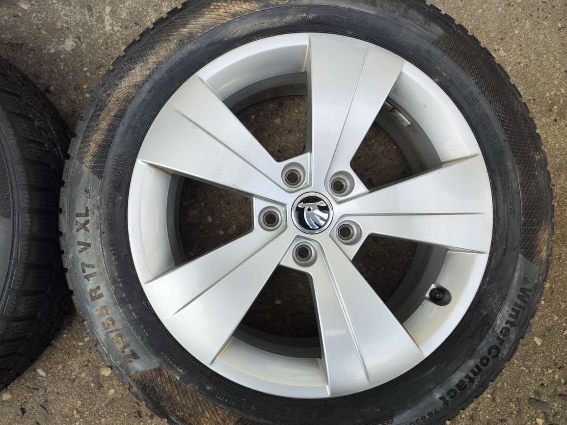 17"zimní alu sada Triton 5x112 origo Škoda Superb 3 Passat - 3