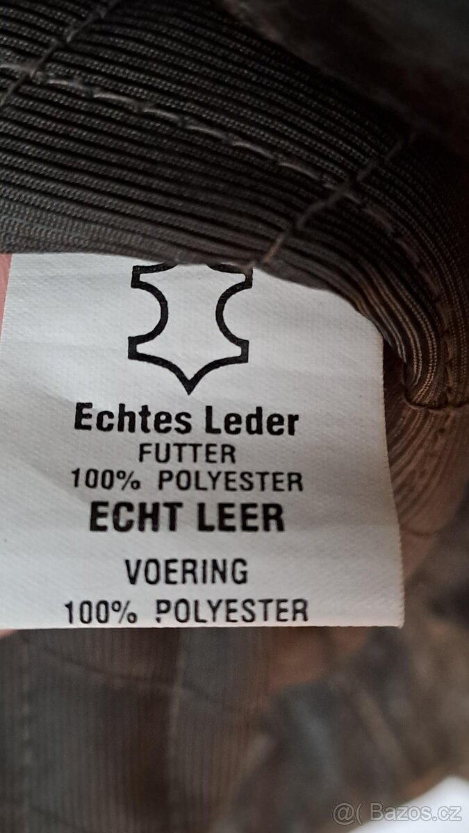 Pásnká kožená bunda L - 3