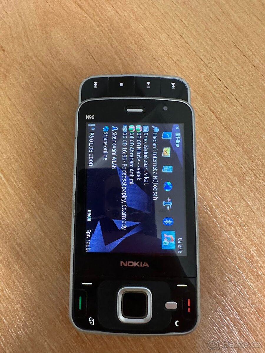 NOKIA N96 v perfektním stavu, originální baterie a nabíječka - 3