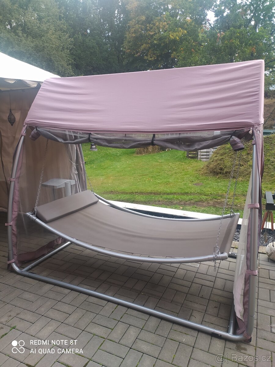 ZAHRADNÍ KOVOVÁ HOUPAČKA TRINIDAD TAUPE - 3