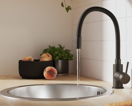 KUCHYŇSKÁ DŘEZOVÁ FLEXIBILNÍ BATERIE DELINIA ELLA / ČERNÁ - 3