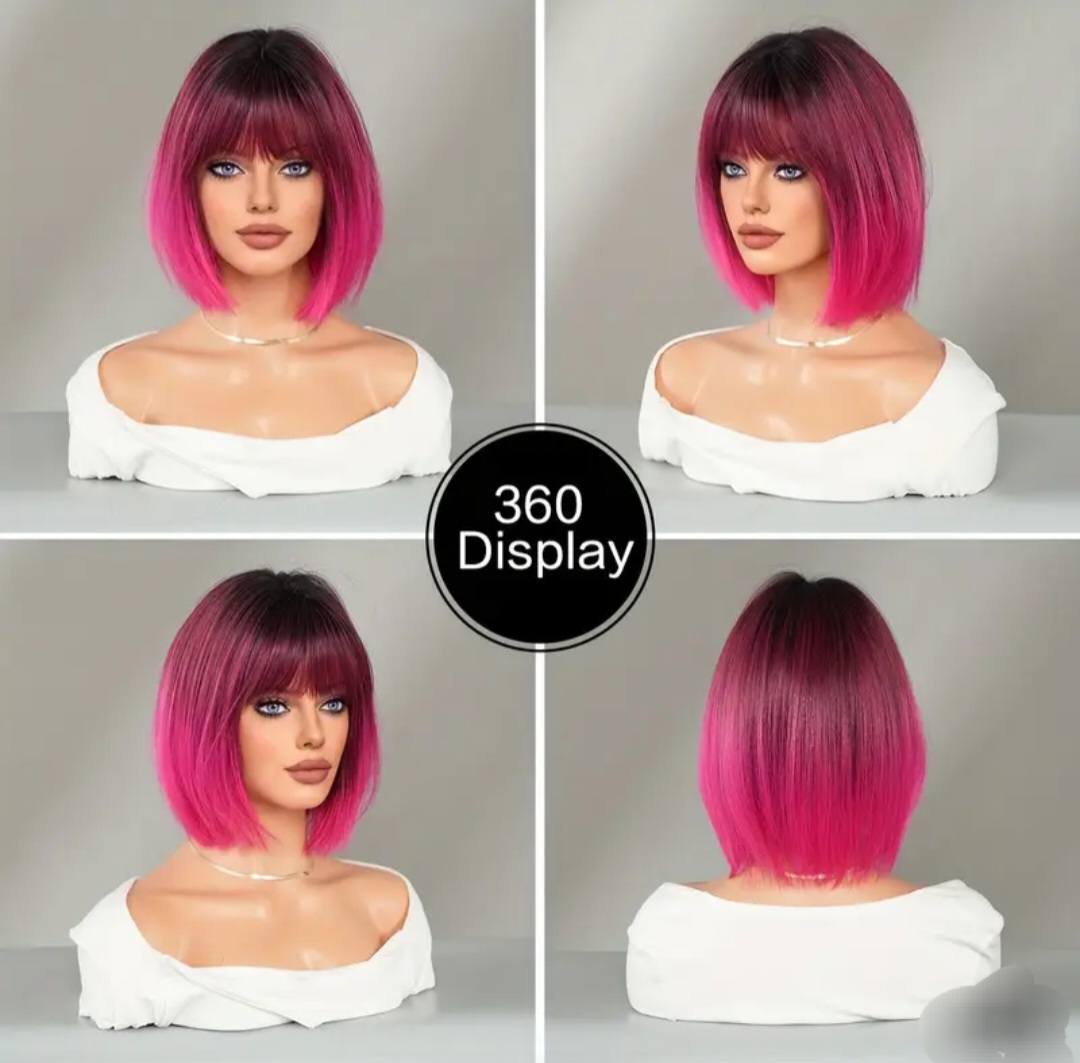 Paruka mikádo růžové ombre nová - 3