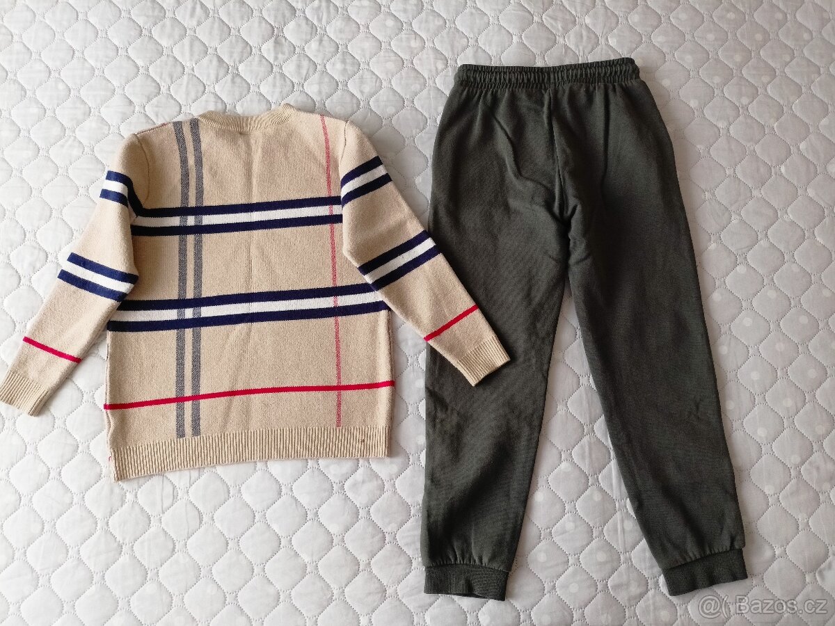 Tepláky + svetřík pro chlapce, vel.122-128 - 3