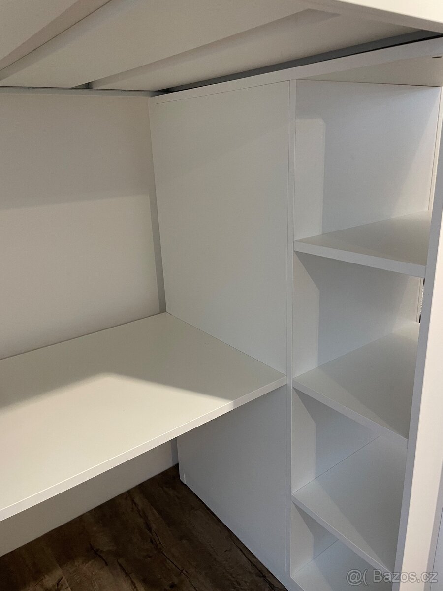 Patrová postel se stolem a skříní IKEA - 3