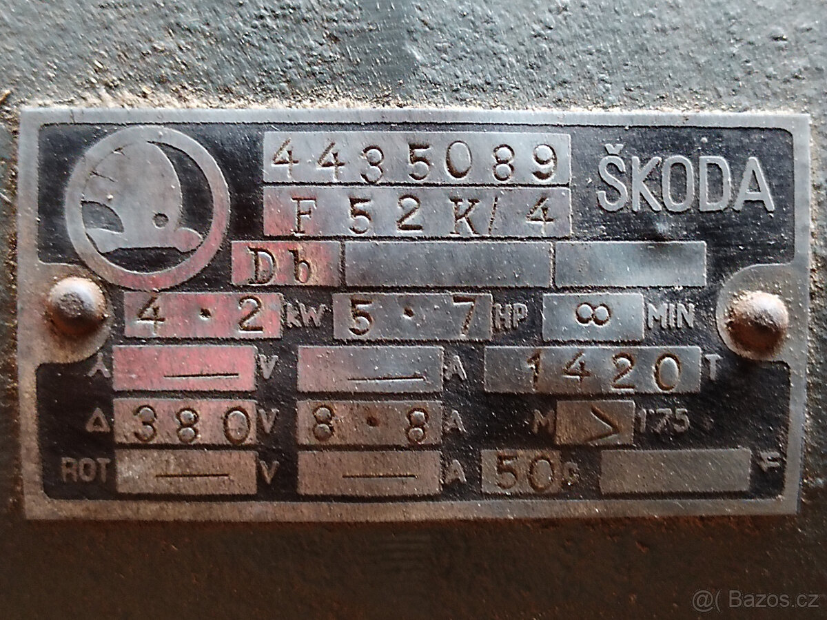 Stabilní elektromotor ŠKODA - 3