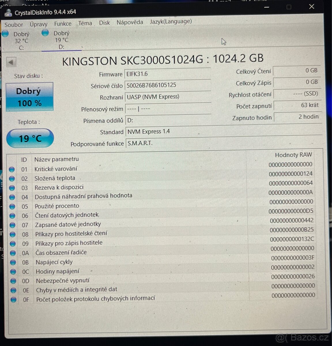 Nvme SSD Kingston KC3000 1TB PCIe 4.0 - 3