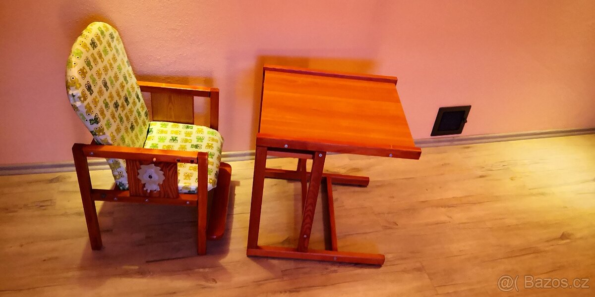 Dřevěná dětská jídelní židlička 3v1 - 3