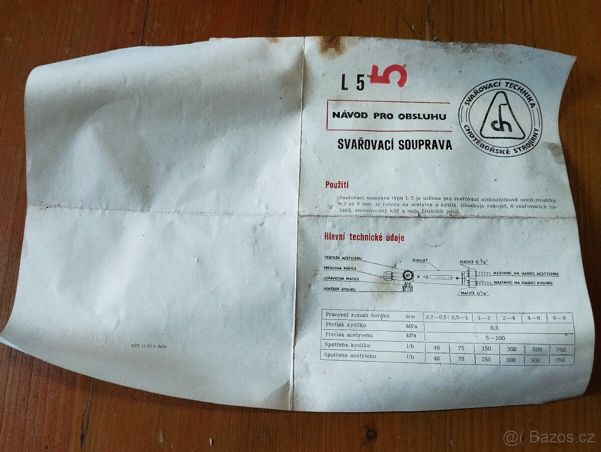 Hořáky autogen s prospektem ceska vyroba - 3