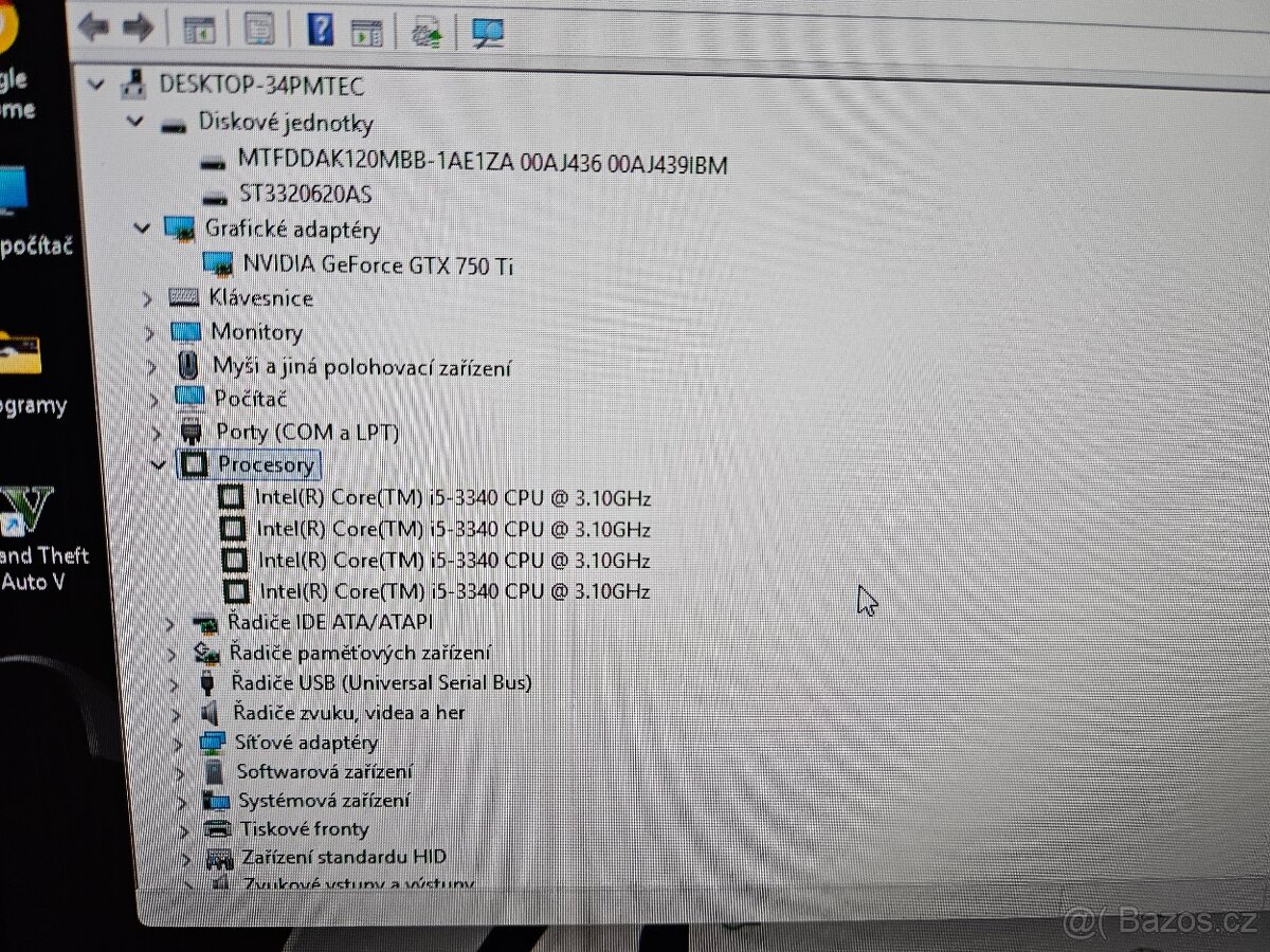 Herní pc i5-3340 16gb ddr3 GTX750ti 2gb lcd 24" GTA5 - 3