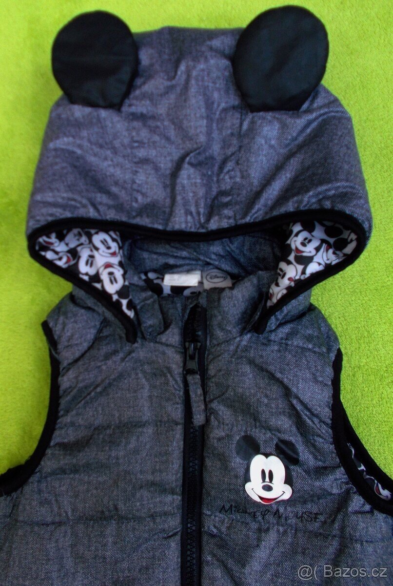 Zateplená vesta Mickey Mouse H&M vel. 92 - 3