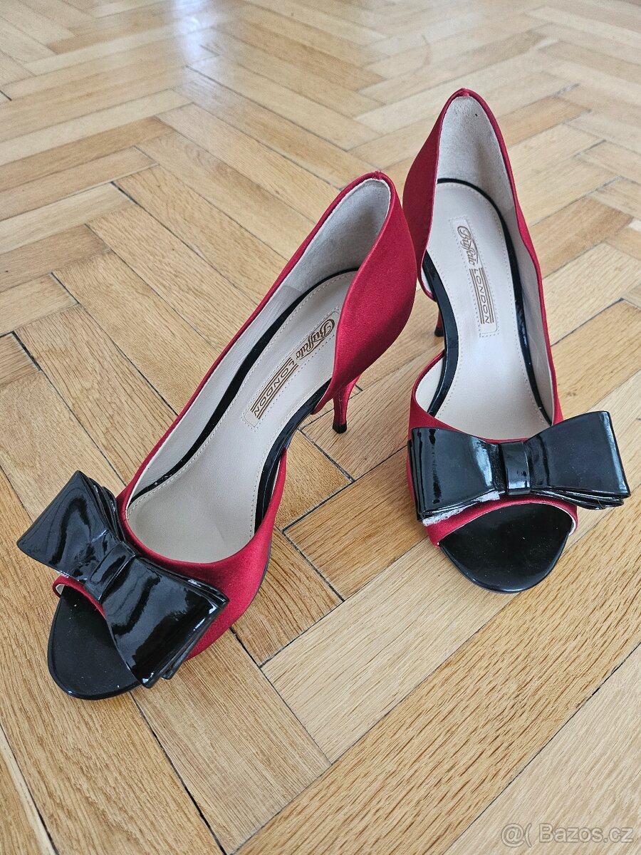 Saténové lodičky vel.39 - 3