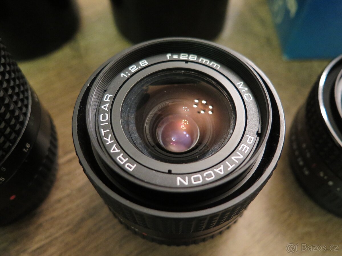 Pentacon Prakticar 28 mm + 50 mm + 135 mm pro Prakticu B - 3