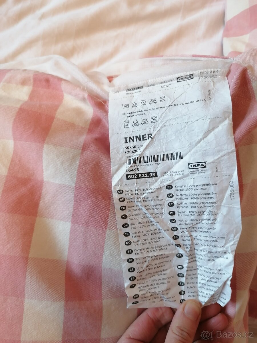 Růžové IKEA polštářky - 3