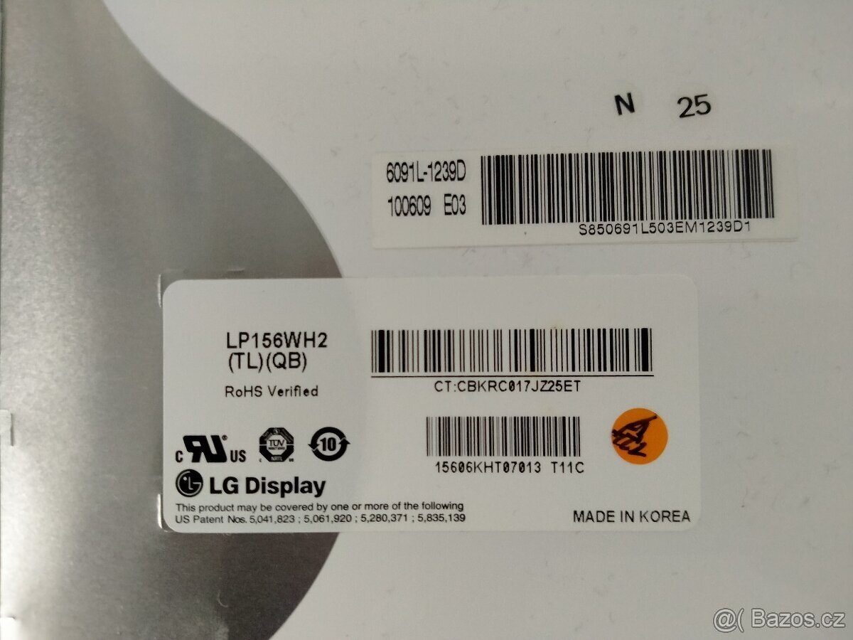 Panely displeje 15.6" 1366x768px - 3