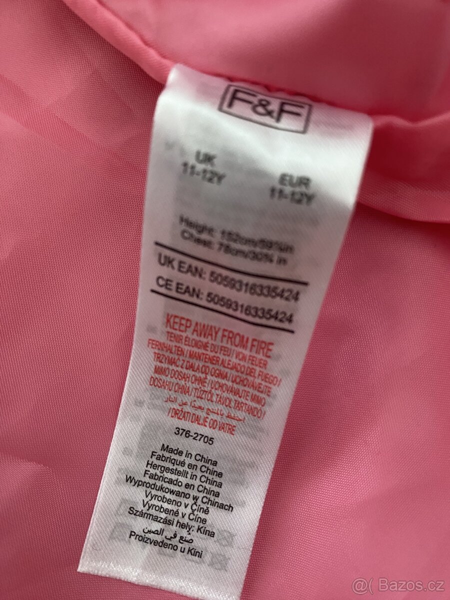 F&F NOVÁ šusťáková bunda větrovka 11-12r 148-152 - 3