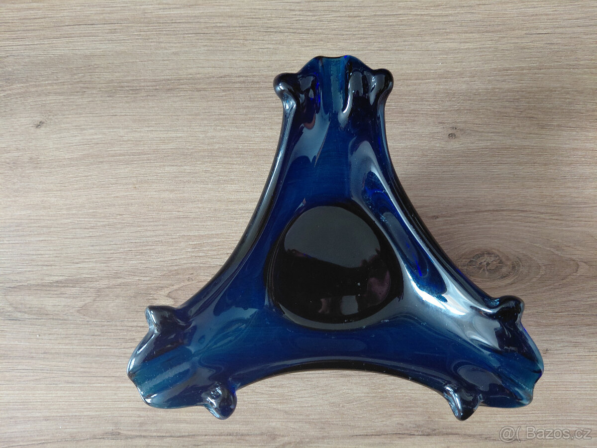 Retro popelník z hutního skla 13x16 - 3