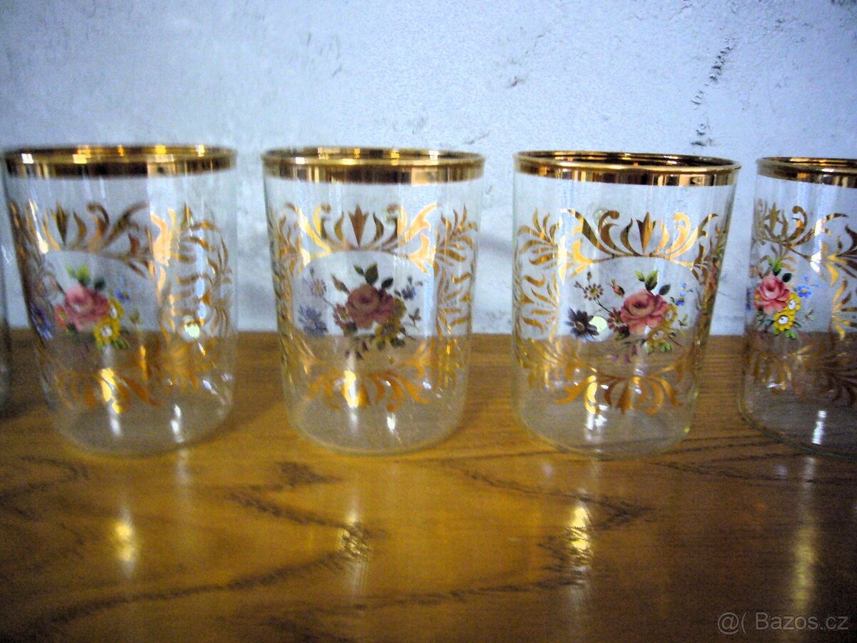 sada 6ks retro sklenice hrnky - 3