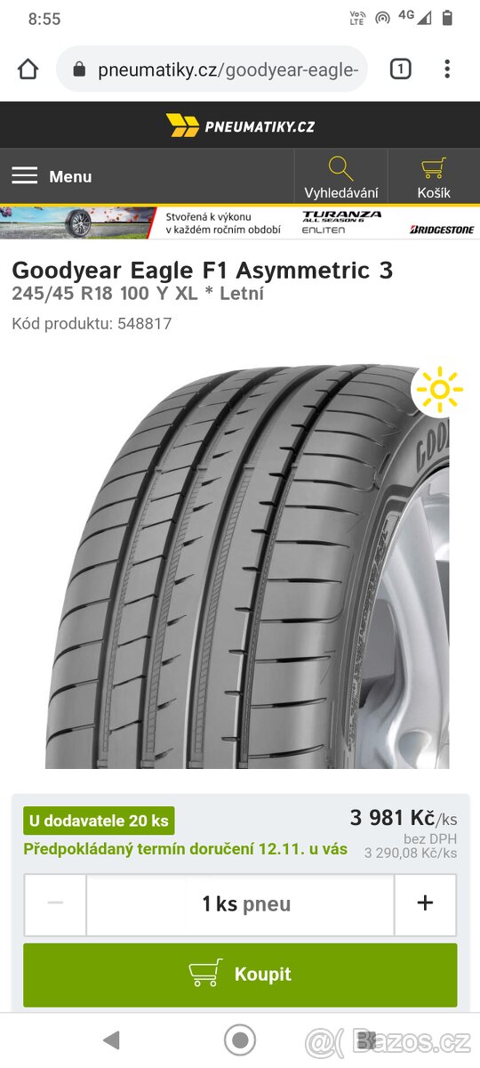Goodyear Eagle F1 Asymmetric 3 245/45 R18 100Y XL - 3