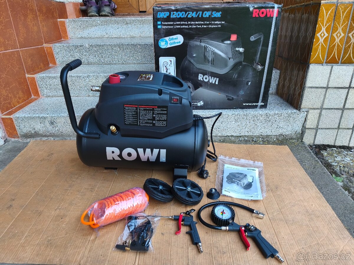 Prodám Bezolejový kompresor ROWI DKP 1200/24/1 OF SET. - 3