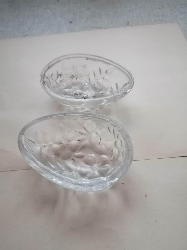 Starožitné skleněné vajíčko / dóza - 3