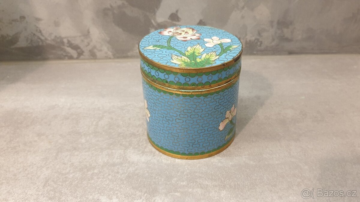 Tabáková dóza - cloisonné - 3