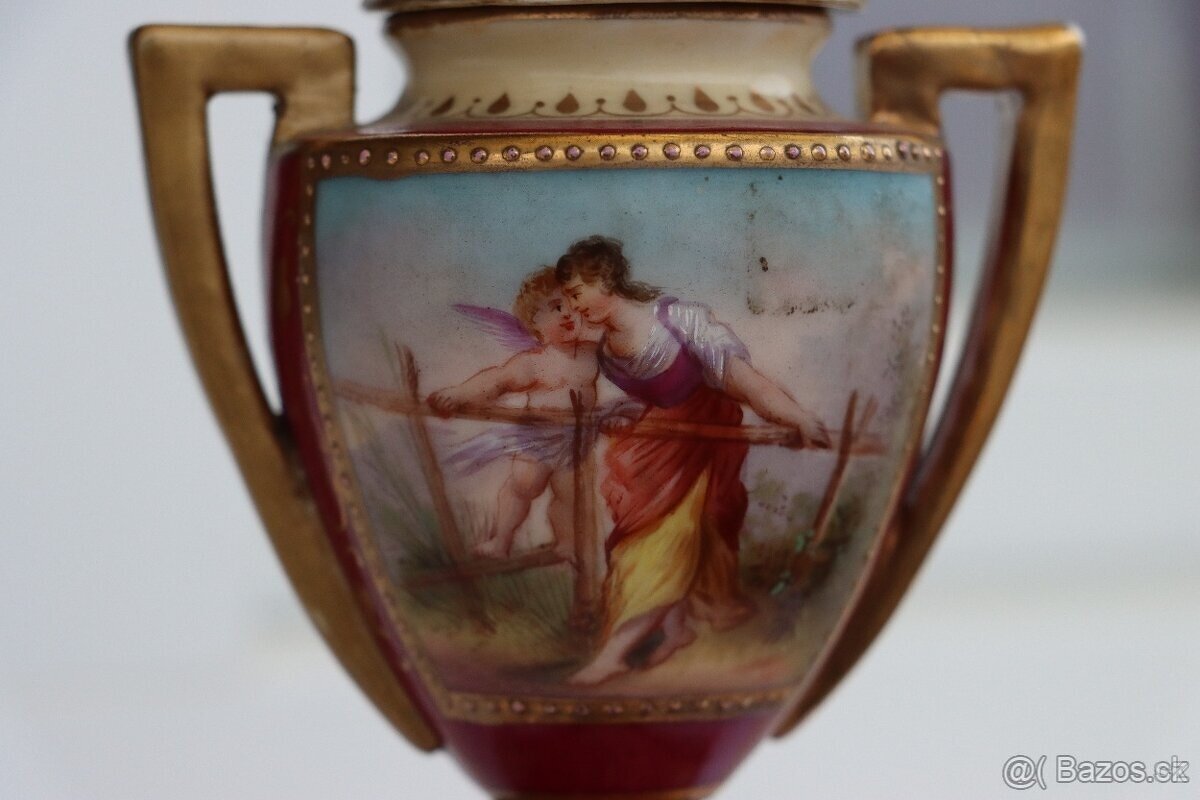 Starožitná porcelánová amfora Alt Wien - 3