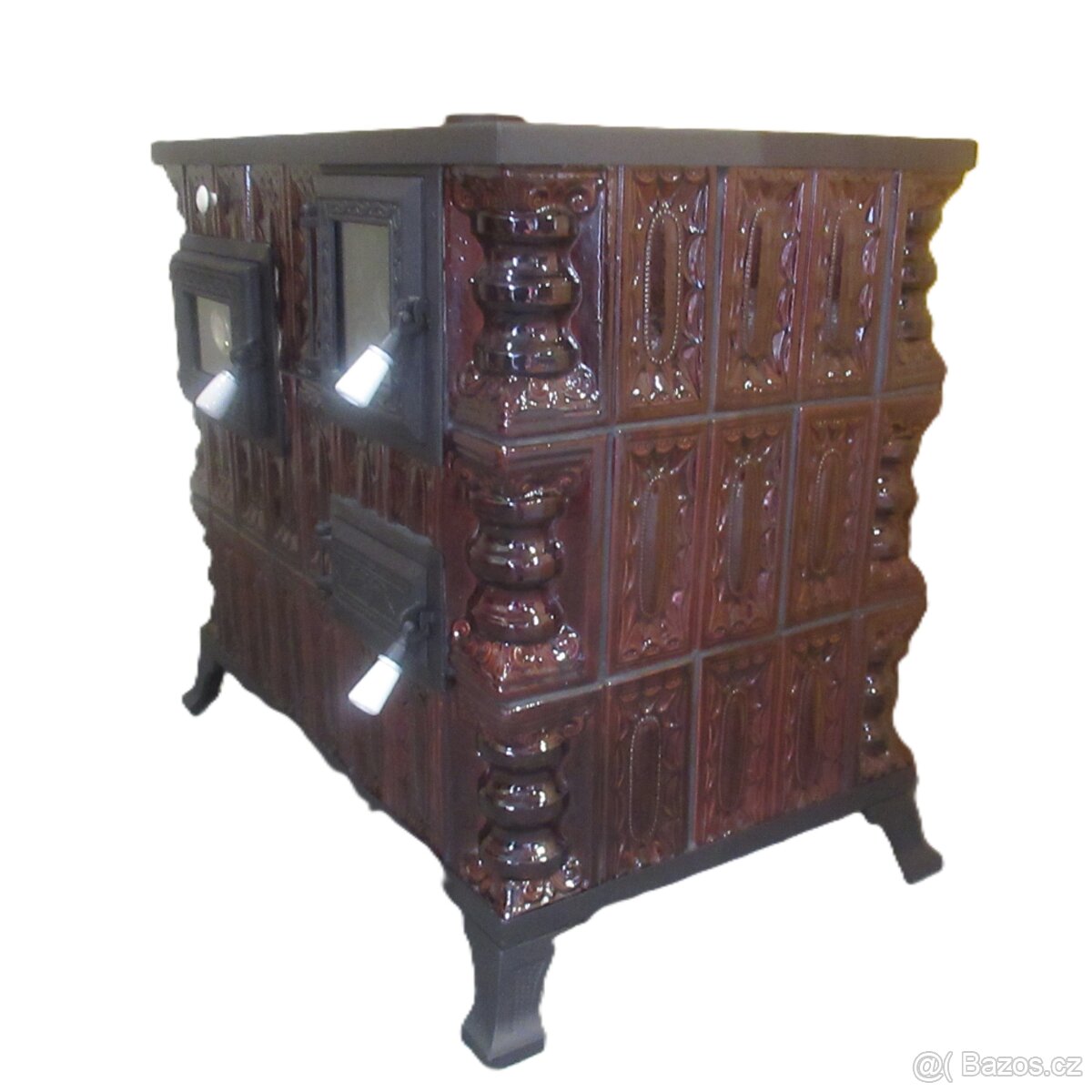 Kachlový sporák Beata levý hnědý - 3