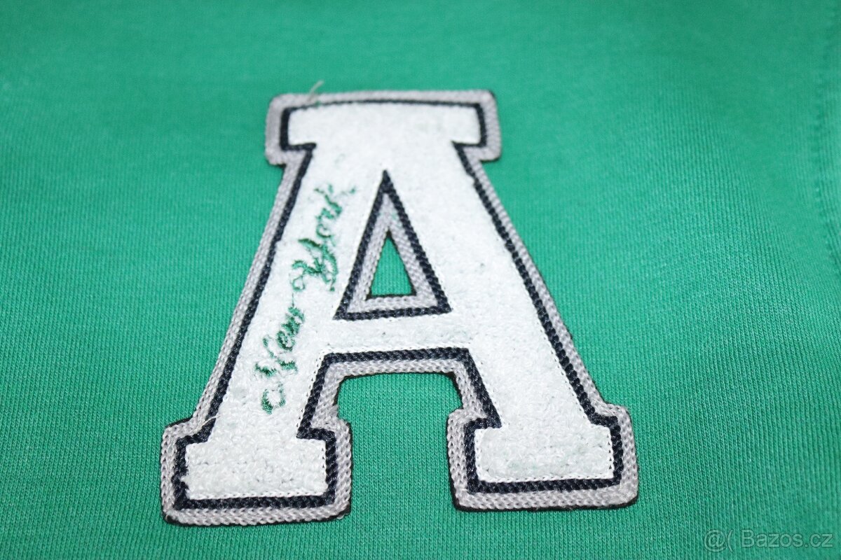 Zeleno-bílá College mikina ZARA vel. 152 - 3