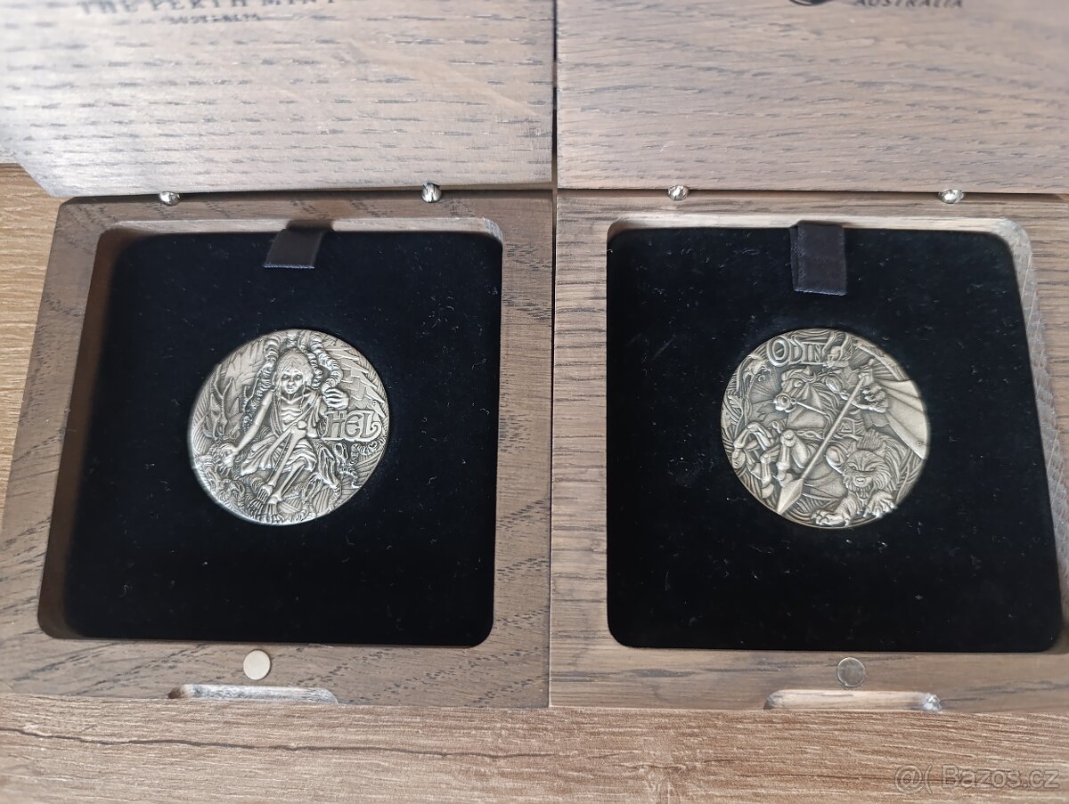 Seversti bohove, stribrne mince 5x2oz , ultra vysoky relief, - 3