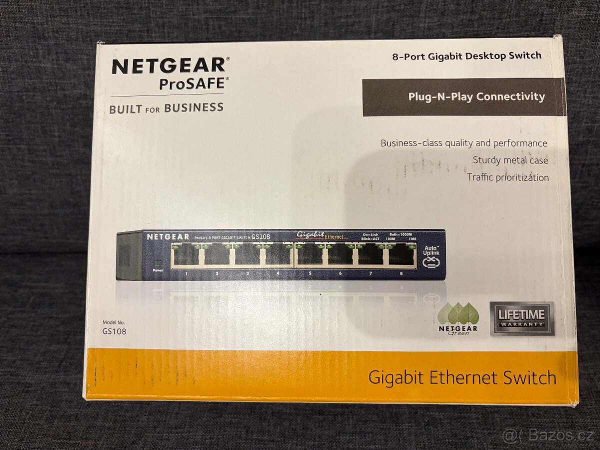 Prodám switch Netgear Prosafe GS108 - 3