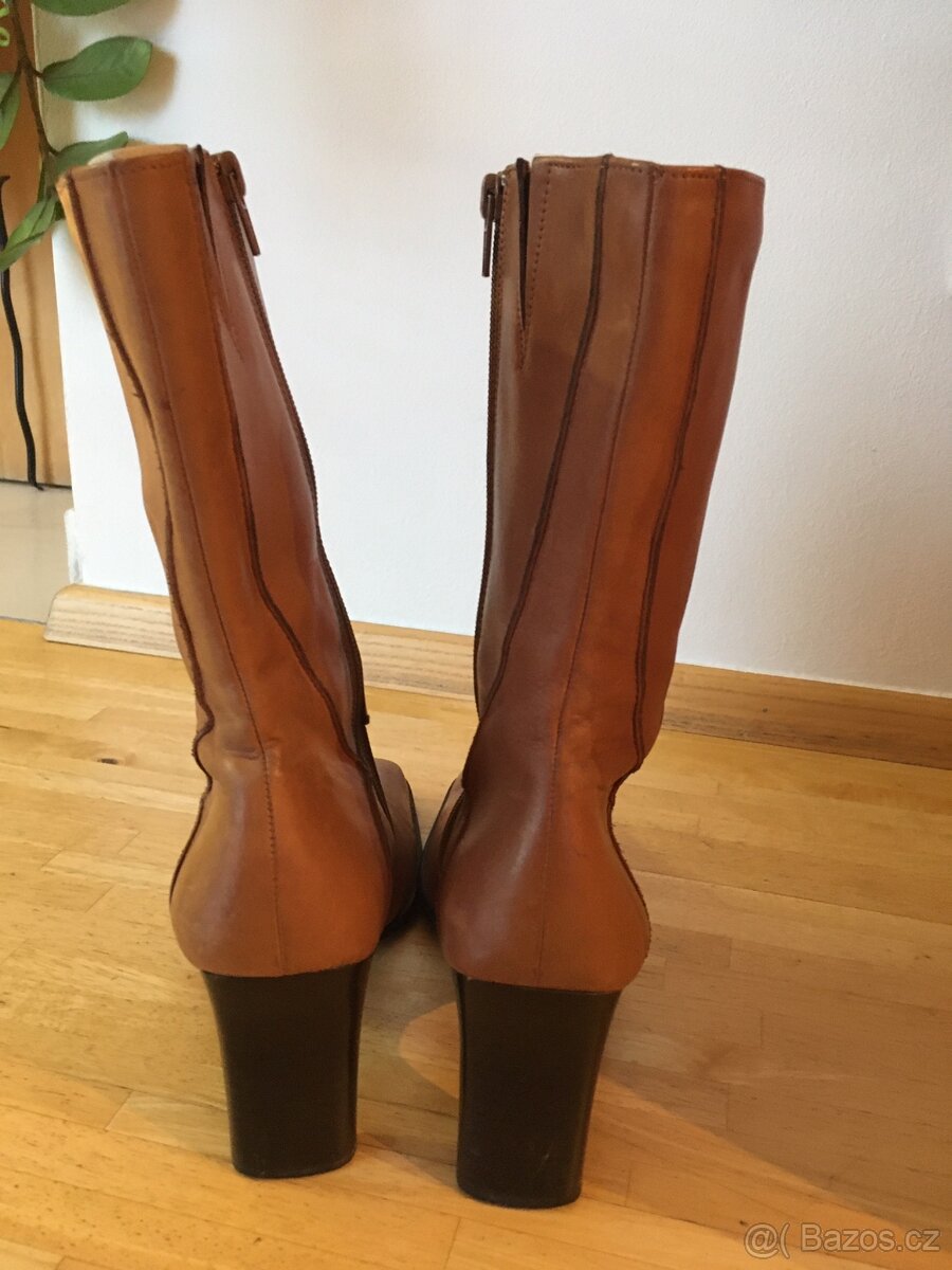 dámské kožené kozačky - 3