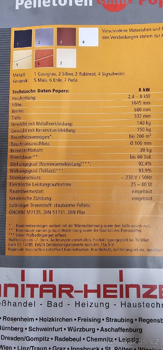 Peletové kamna 8 kw - 3