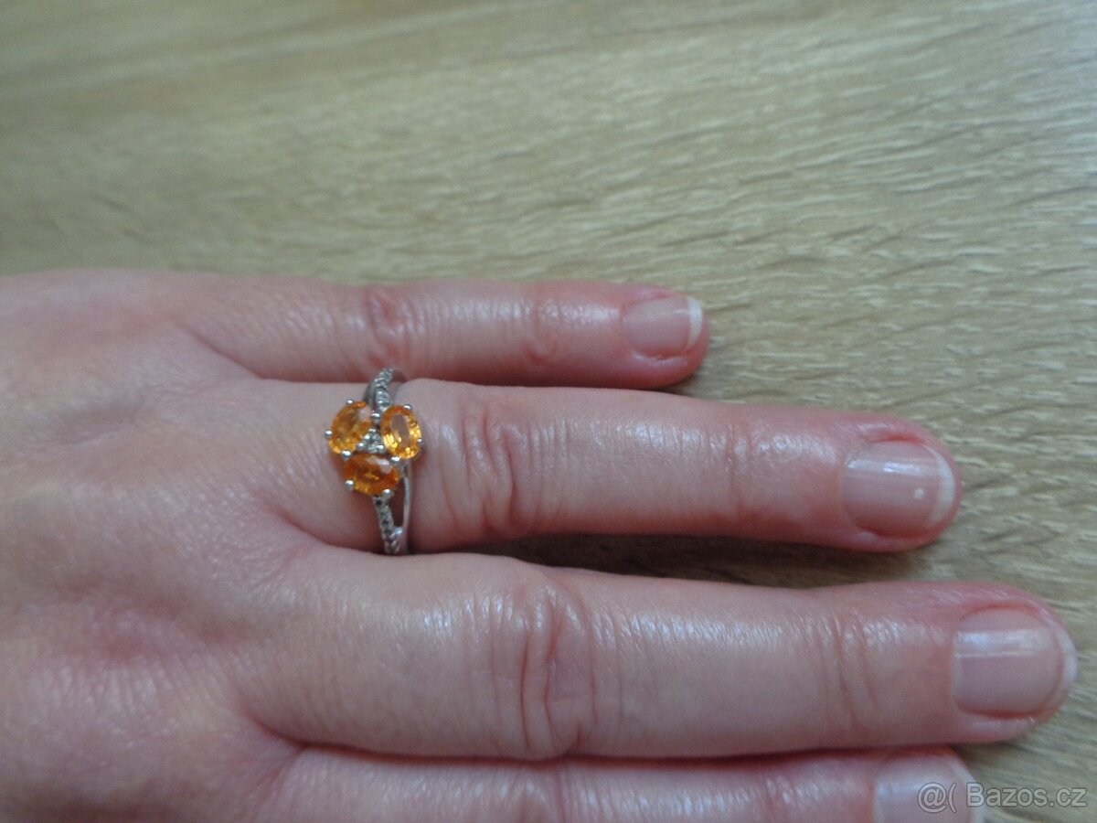 Ag prsten s mandarinským granátem - 3