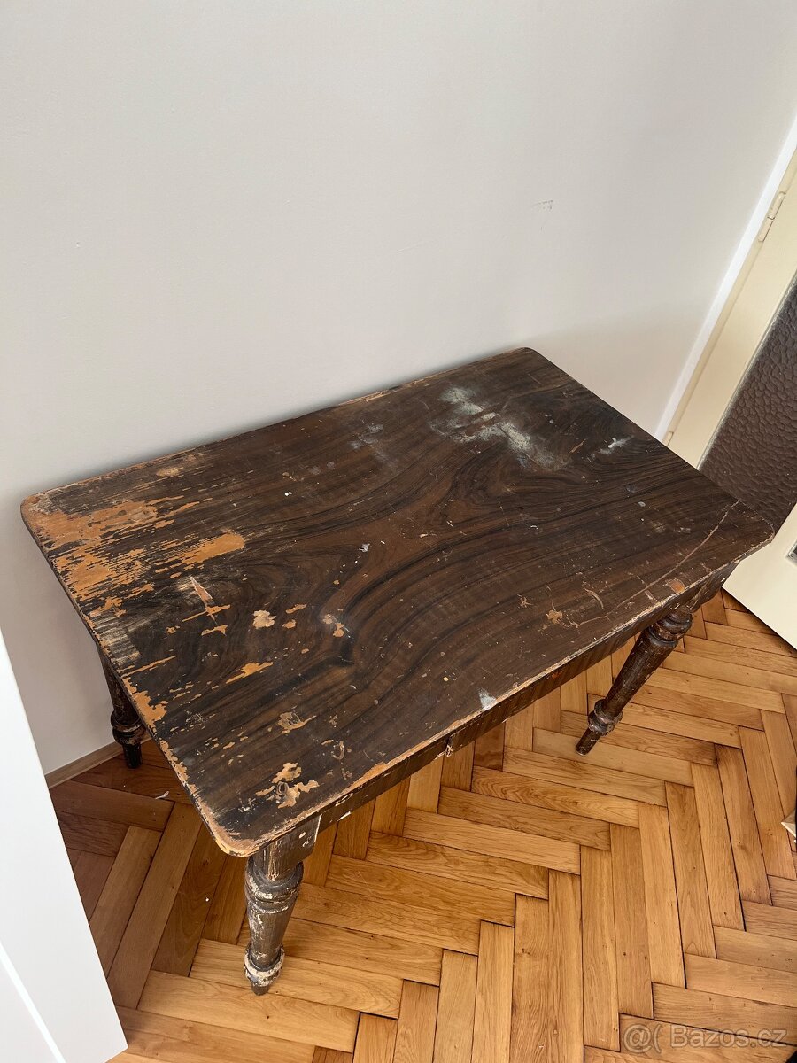 Starožitný stůl se šuplíkem – “Soustružák” - 3