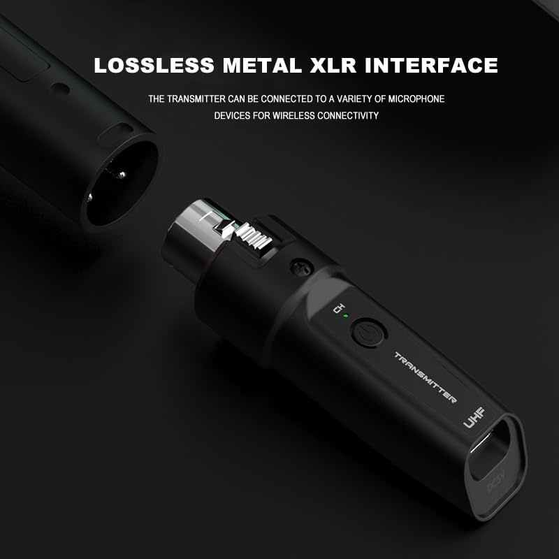 Převodník bezdrátového UHF Systém XLR pro 2 mikrofony - 3