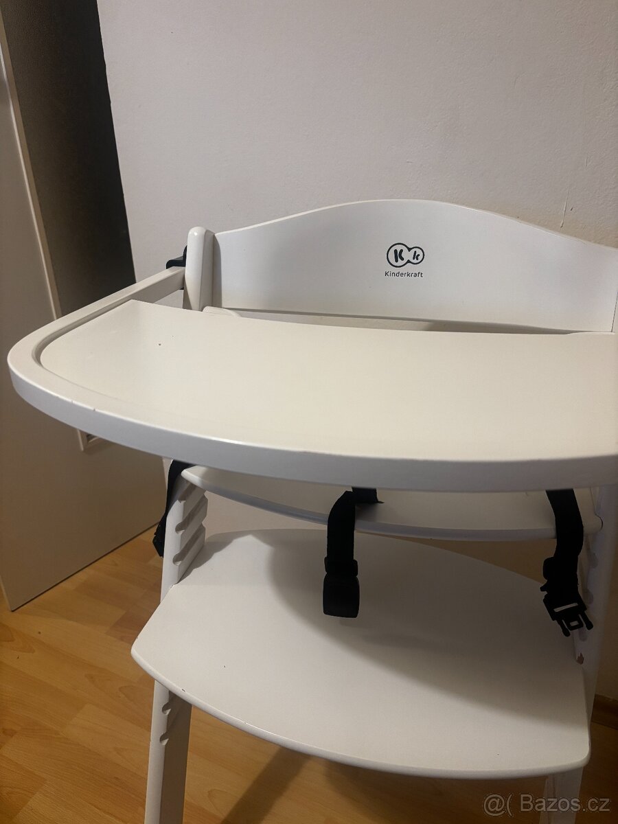 KINDERKRAFT Jídelní židlička, bílá - 3