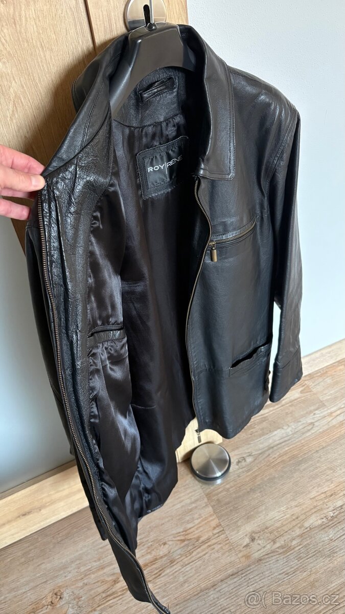 Černa kozena bunda - 3