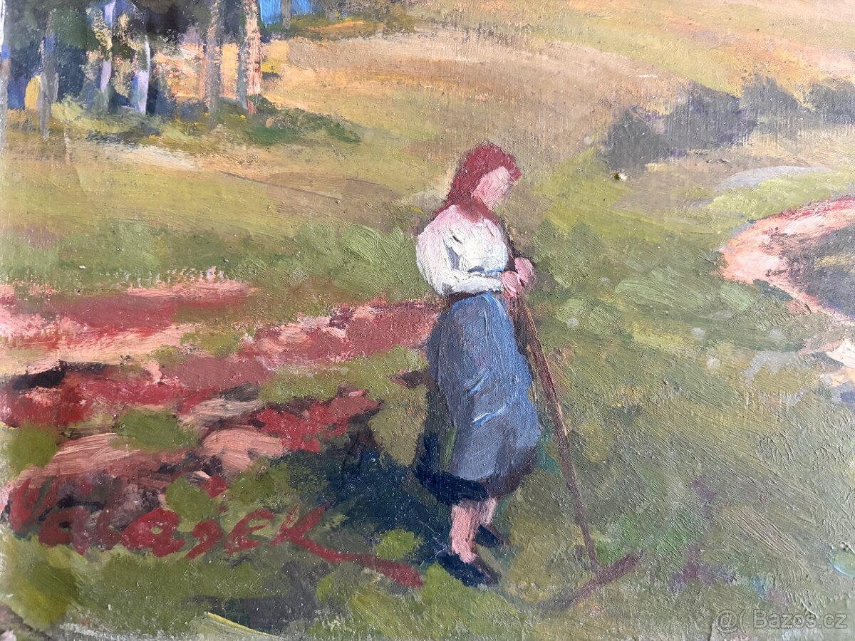 Obraz Jan Valášek, Lužnice u Soběslavi, olej 50x60 - 3