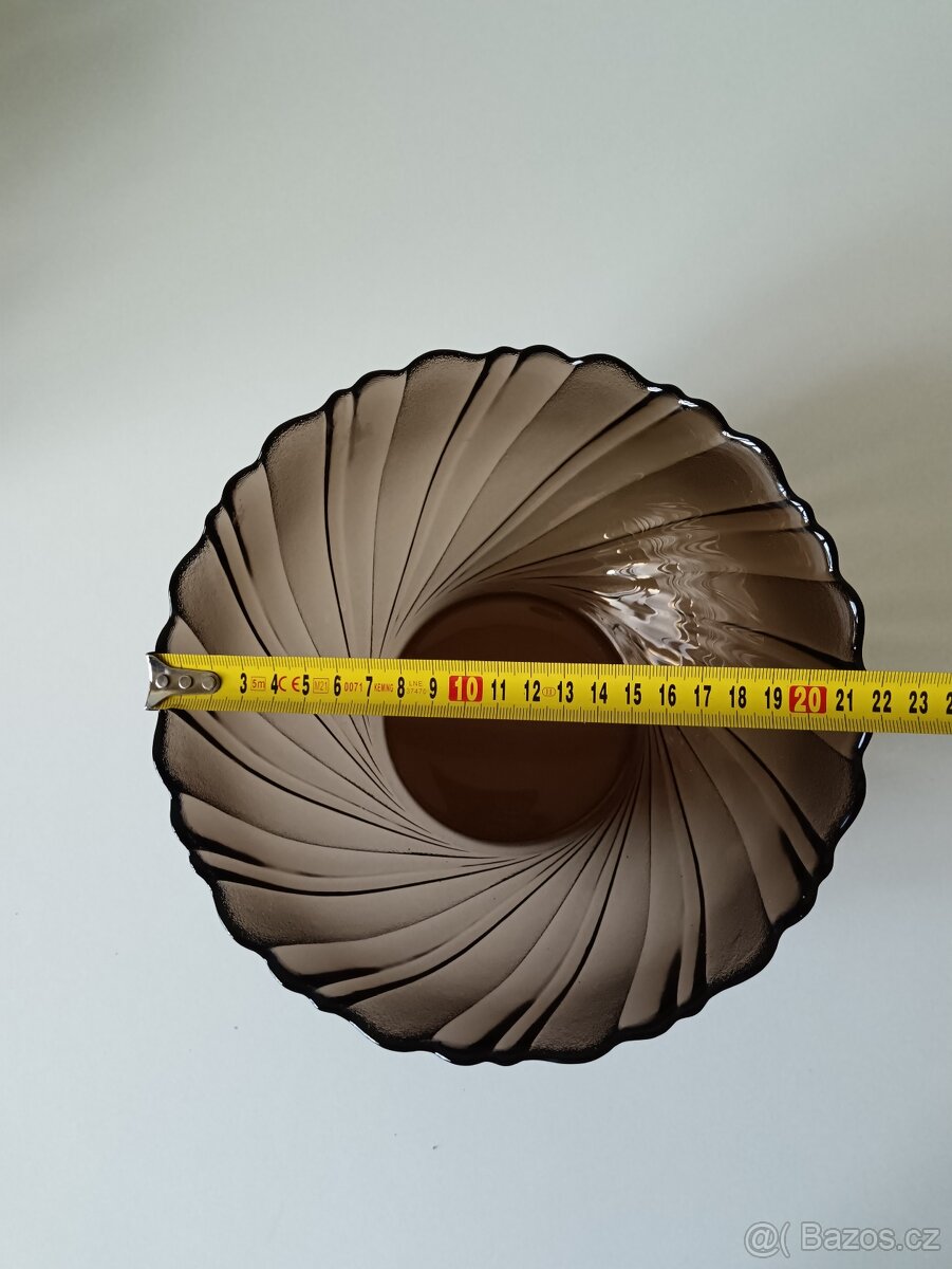 Mísa z kouřového skla - 3