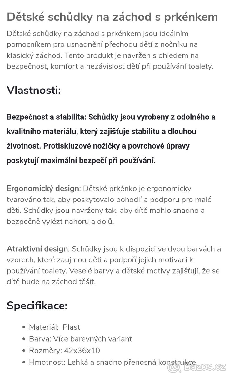 Dětské schůdky na záchod s prkénkem - 3