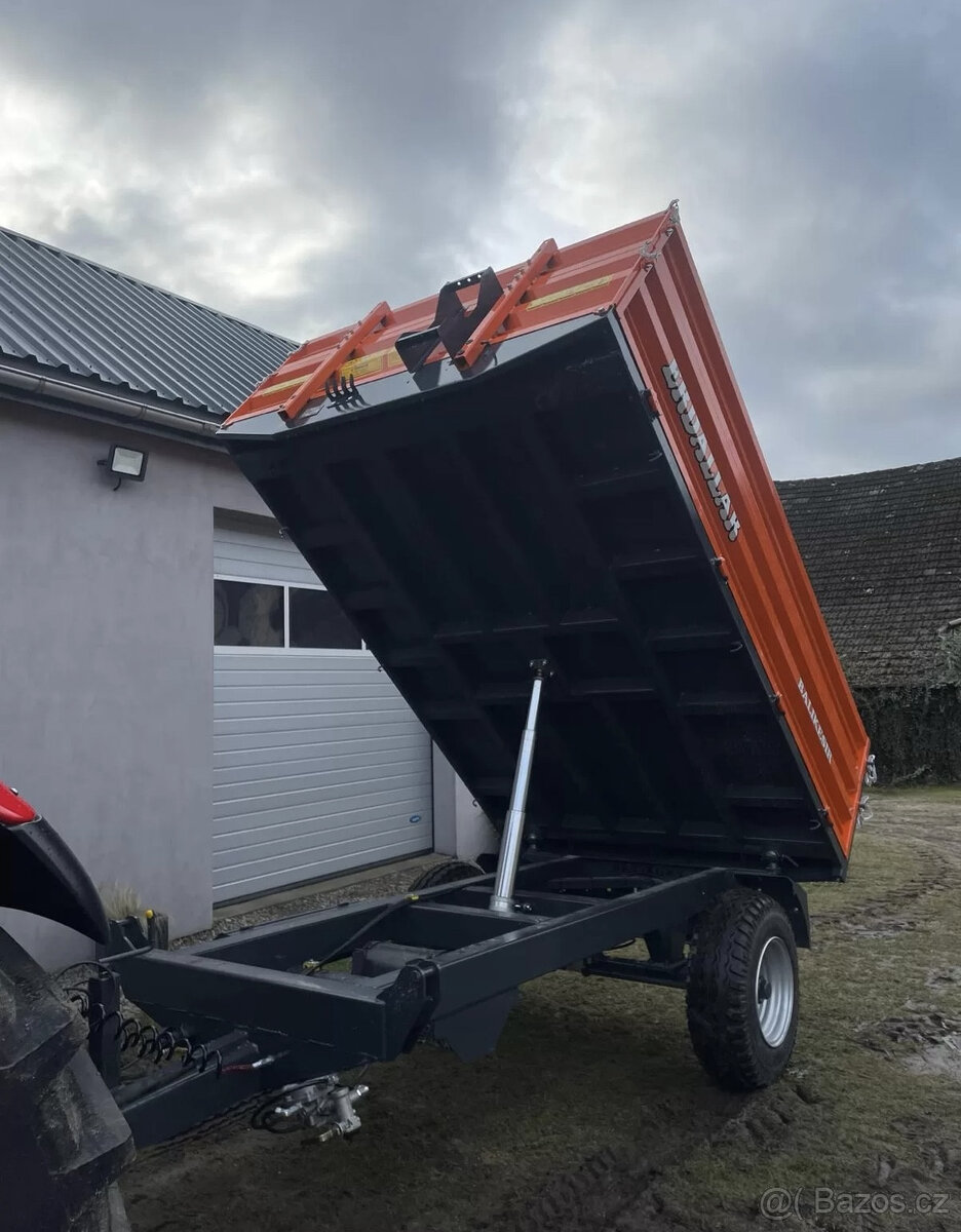 Vlek na traktor 3 stranné sklápění 4,8t - 3