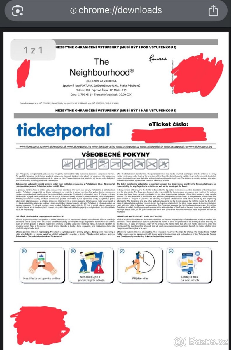 2 lístky na The Neighbourhood 30.4.2026 - 3