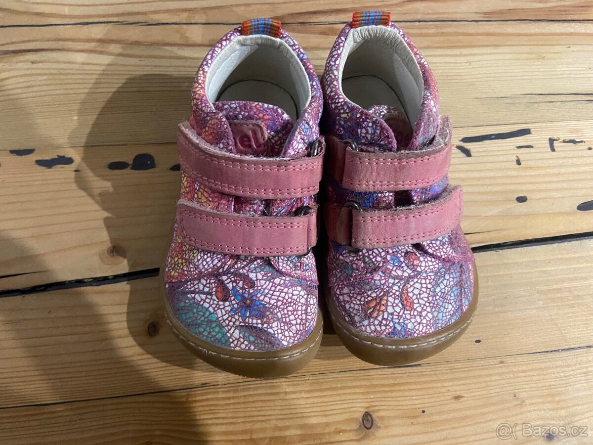 Barefoot dětské tenisky Koel - Danny Fantasy Fuchsia flowers - 3